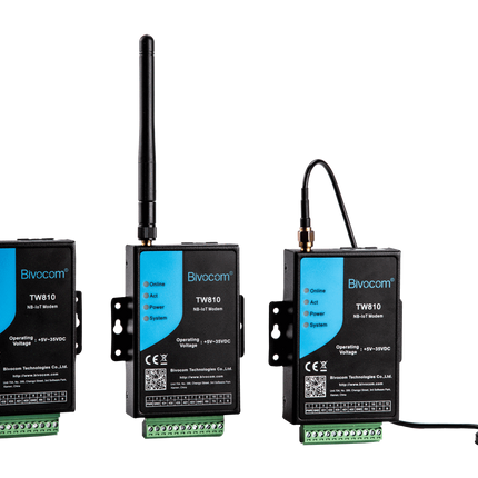 Bivocom IoT Comms Industrial NB-IoT Modem with Terminal Block Supports RS-232/485/422 I/O