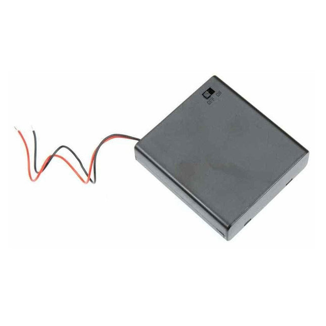 Cytron Battery Holder 4xAA Battery Holder Cover Switch