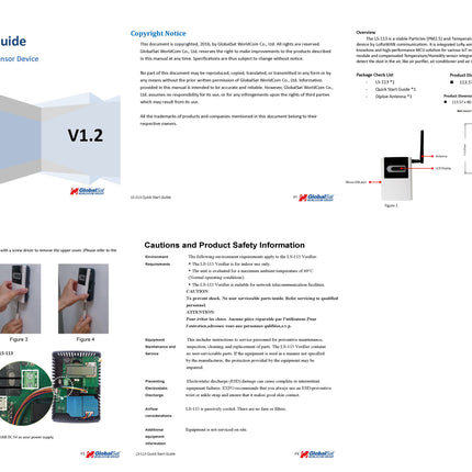 GlobalSat LoRaWAN Globalsat LS-113P LoRaWAN Compliant PM2.5, Temperature & Humidity Sensor