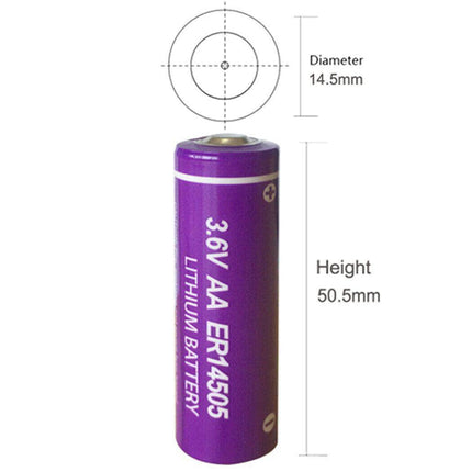IOT Store Pty Ltd Battery ER14505 2400mAh 3.6V Lithium Battery AA Cell