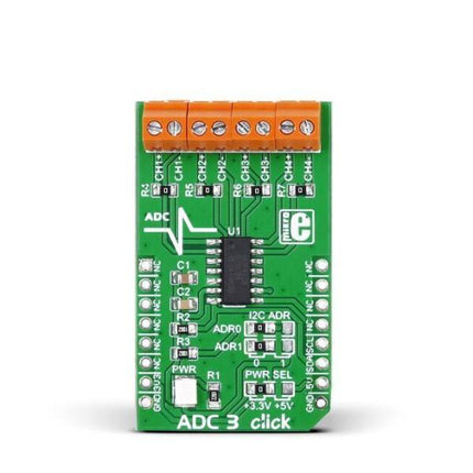 MikroElektronika IoT Comms ADC3 click - MikroElektronika 16-Bit Multichannel Analog-to-Digital Converter
