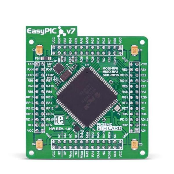 MikroElektronika MikroE Dev Boards EasyPIC FUSION v7 ETH MCUcard with PIC32MZ2048EFH144