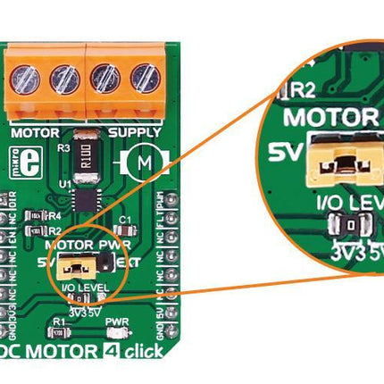 MikroElektronika Motor Driver DC MOTOR 4 Click - MikroElektronika MAX14870 Motor Driver