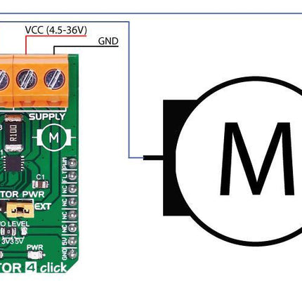 MikroElektronika Motor Driver DC MOTOR 4 Click - MikroElektronika MAX14870 Motor Driver