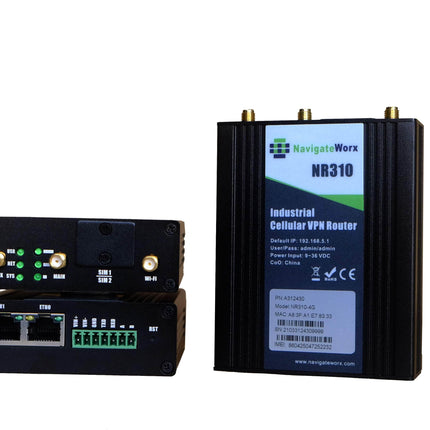 NavigateWorx IoT Comms With All Accessories Included (Power Adapter - Antenna & DIN Kit) Industrial Premium 4G LTE Cellular NR310 WiFi Compact Router Dual SIMs