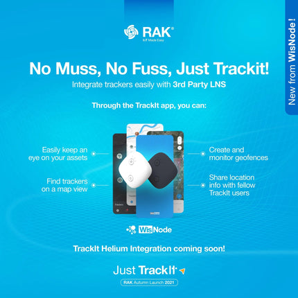 RAK Wireless LoRa IoT RAK2171 WisNode TrackIt LoRaWAN GPS Tracker