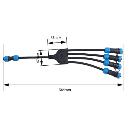 Seeed Studio Cable Gland Industrial IP68 Modbus RS485 1-to-4 Splitter SenseCAP Sensor Hub