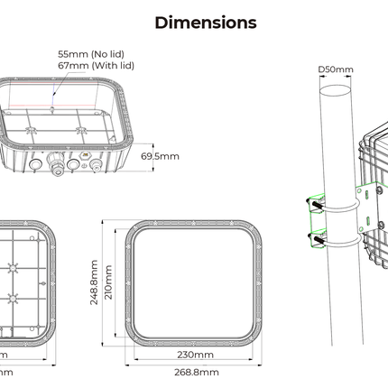 Seeed Studio Gateway SenseCAP Outdoor Enclosure for Indoor Gateways and Helium Hotspots