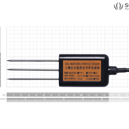 Seeed Studio Soil Moisture Sensor Industrial Soil Moisture, Temperature & EC Sensor MODBUS-RTU RS485 (S-Soil MTEC-02A)