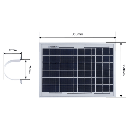Seeed Studio Solar Panel High-efficiency Waterproof PV-12W Solar Panel, w/ Brackets for Easy Installation