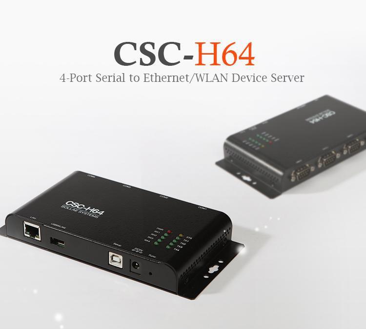 Sollae 4-Port Serial Ethernet/WLAN Device Server - CSC-H64 @ IOT Store