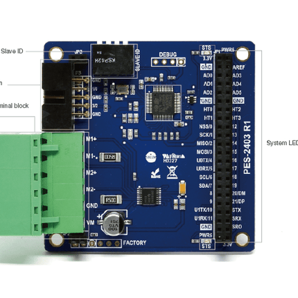 Sollae Systems PHPoC T-type PHPoC Smart Expansion Board - Stepper Motor Controller (PES-2403)