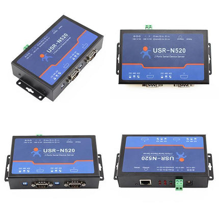 USR IOT IoT Comms 2 Ports Serial RS232/RS485/RS422 to Ethernet Converter USR-N520