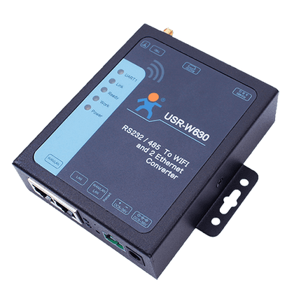 USR IOT IoT Comms RS232 / RS485 Serial to WiFi and 2 Ethernet Converter USR-W630